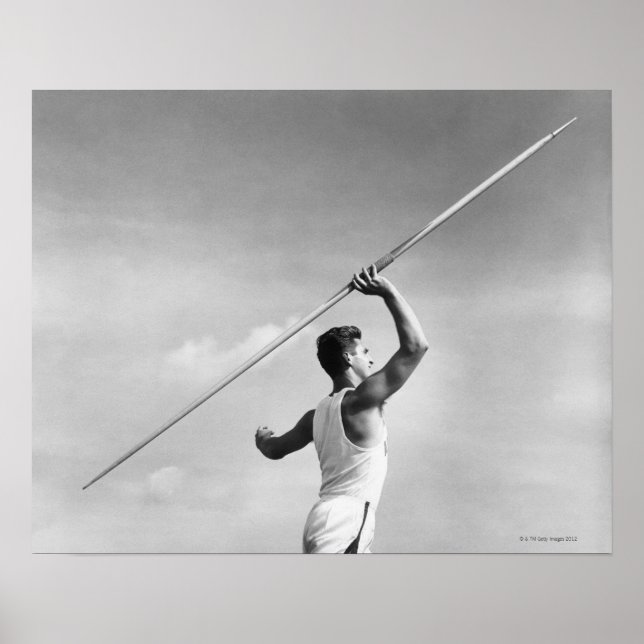 Póster Hombre lanzando Javelin (Frente)