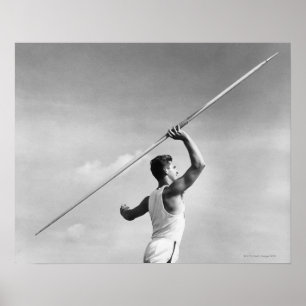 Póster Hombre lanzando Javelin