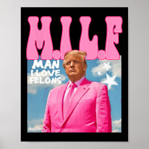 Póster Hombre, Me Encantan Los Felones... Divertido Trump