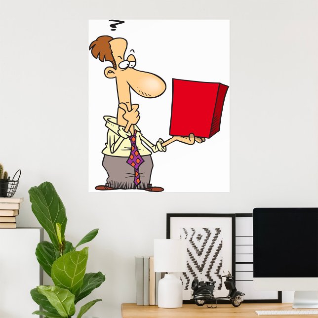 Póster Hombre Mirando Una Caja (Subido por el creador)