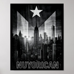 Póster hombre mujer puertorriqueño ny taino bandera puert