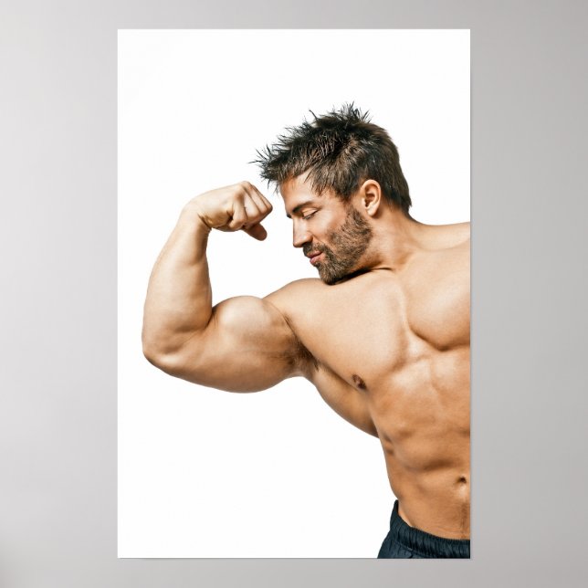 Póster Hombre muscular (Frente)