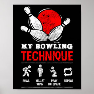 Póster Hombre Negro miembro de la Bowling Technique Leagu