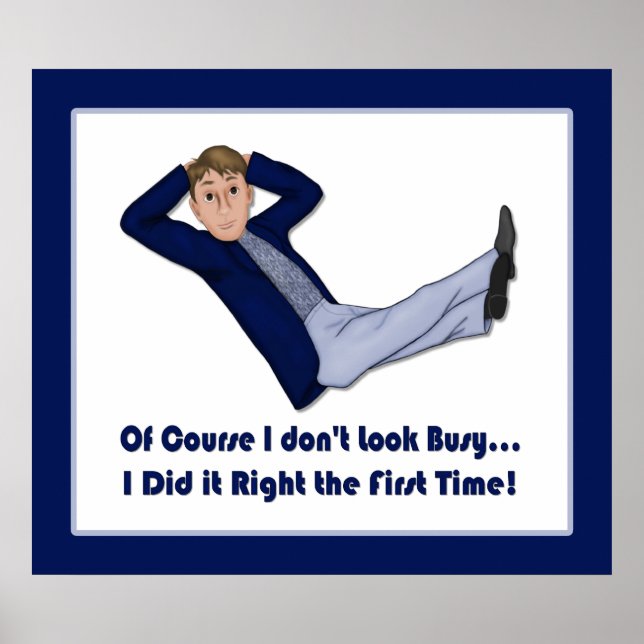 Póster Hombre ocupado - Entrada de concurso de Office (Frente)