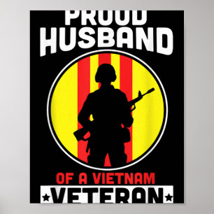 Póster Hombre Orgulloso Esposo De Un Veterano Norteameric