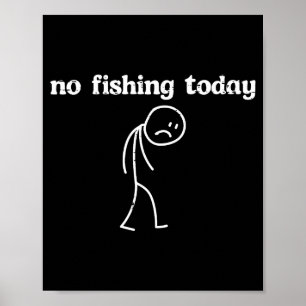 Póster Hombre palo triste pescando hombre mujer niño dive