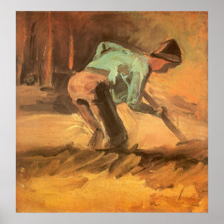 Póster Hombre parado con palo o espada, Vincent van Gogh