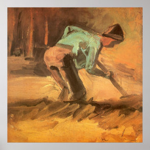 Póster Hombre parado con palo o espada, Vincent van Gogh