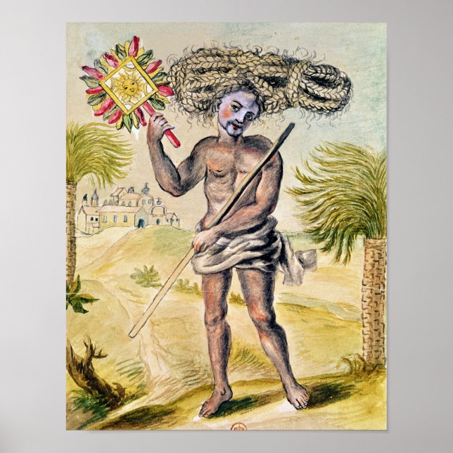 Póster Hombre penitorio en India (Frente)