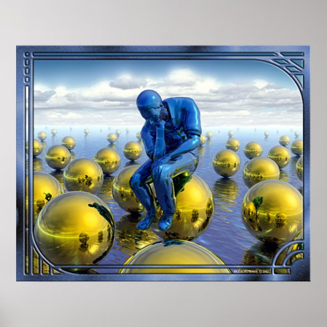 Póster Hombre pensante (Frente)