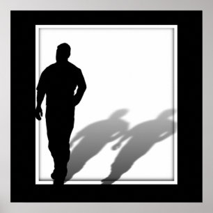 Póster Hombre perdido Silhouette