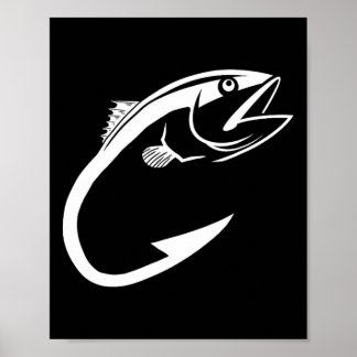 Póster Hombre pescador mínimo de garganta de atún