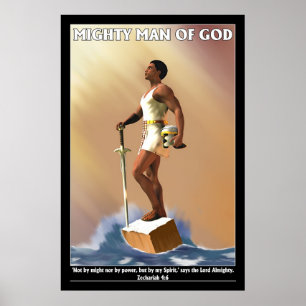 Póster Hombre poderoso de Dios