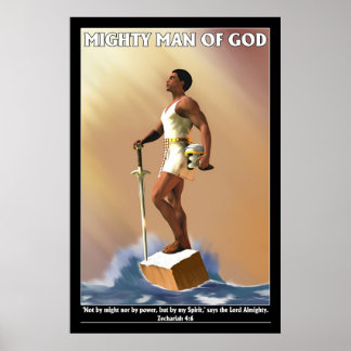 Póster Hombre poderoso de Dios