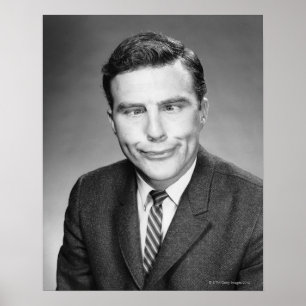 Póster Hombre que hace la cara