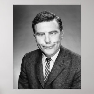 Póster Hombre que hace la cara