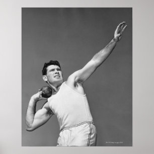 Póster Hombre que lanza Shotput