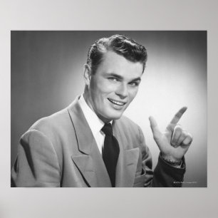 Póster Hombre que señala 2