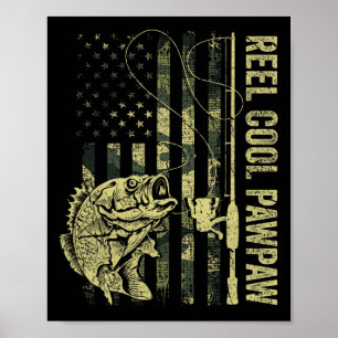 Póster Hombre Reel Cool Pawpaw Camuflaje Bandera American