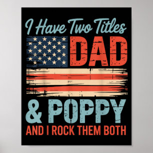 Póster Hombre Retro Tengo Dos Títulos Papá & Ppy Yo R