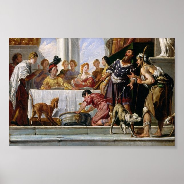 Póster Hombre rico y Lázaro (Frente)