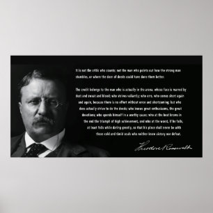 Póster HOMBRE ROOSEVELT en el discurso de ARENA