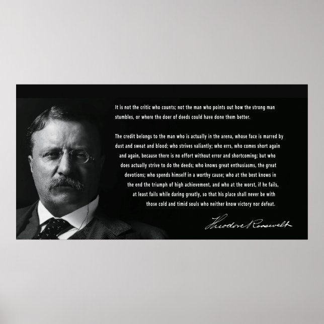 Póster HOMBRE ROOSEVELT en el discurso de ARENA (Frente)