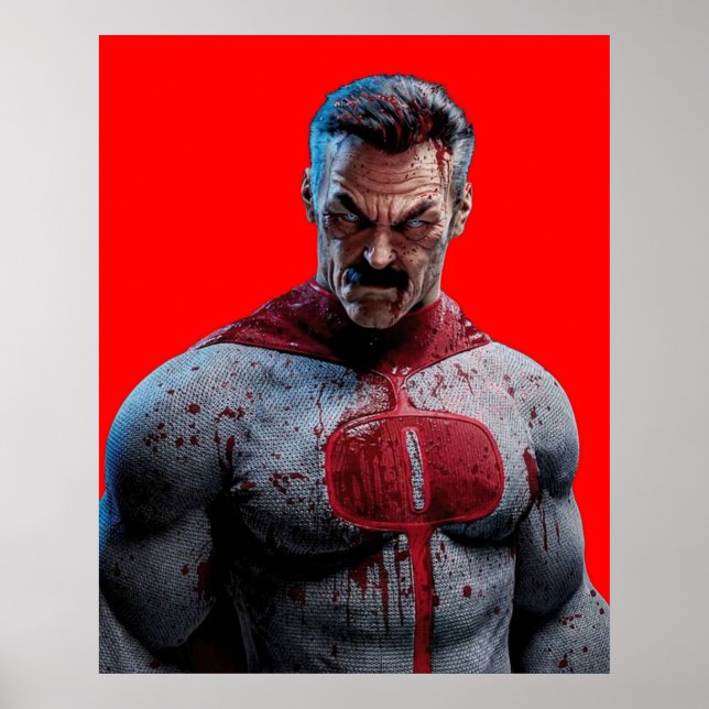 Póster Hombre sangriento (Frente)