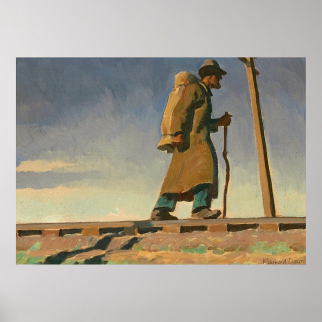 Póster Hombre sin hogar, 1938, de Maynard Dixon (Frente)