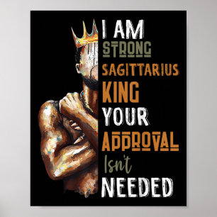 Póster Hombre, Soy Un Fuerte Rey Sagitario En El Zodiaco 