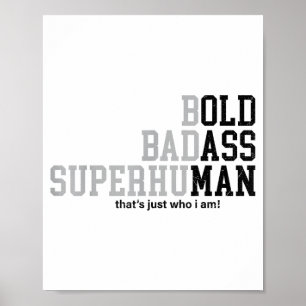 Póster Hombre viejo divertido diciendo broma papá abuelo