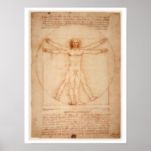 "HOMBRE VITRUVIANO" POSTER LEONARDO DA VINCI