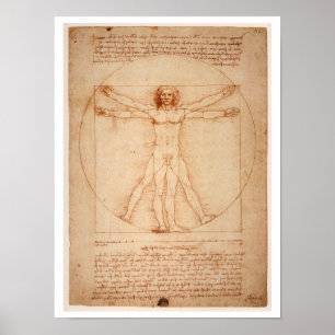 PÓSTER "HOMBRE VITRUVIANO" POSTER LEONARDO DA VINCI