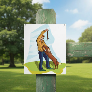 Póster Hombre Y Su Perro