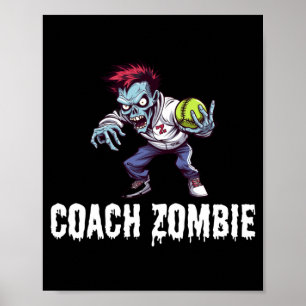 Póster Hombre Zombie Profesor de Educación Física Entrena