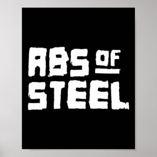 Póster Hombres Abs De Gimnasio Acero Fitness Workout Body