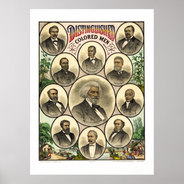 PÓSTER HOMBRES AFRICANOS DISTINGUIDOS 1883 (Frente)