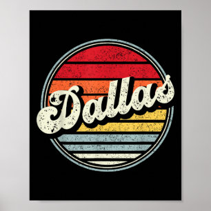 Póster Hombres al atardecer estilo Guay 70s de Dallas