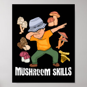 Póster Hombres amantes de la caza de hongos Fugi Foraging