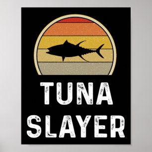 Póster Hombres Atún Capa Regalos De Pesca Divertidos Pesc