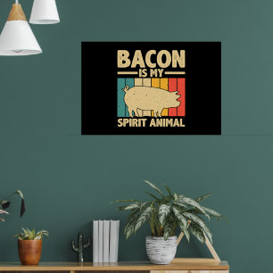 Póster Hombres Bacon de Guay Mujeres Niños Bacon Pork Lov