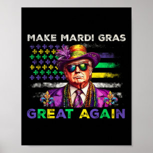 Póster Hombres Camisas Mardi Gras grandes de nuevo