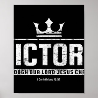 Póster Hombres camisetas cristianas | Victoria En Jesus B