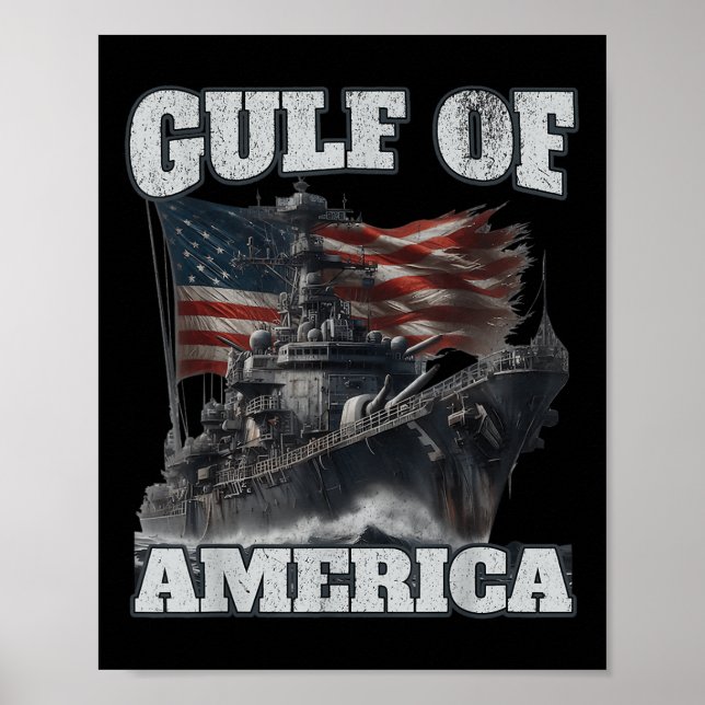 Póster Hombres De Bandera De Estados Unidos En El Golfo D (Frente)