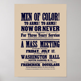 Póster ¡Hombres De Color! ¡A las armas! Ahora o nunca
