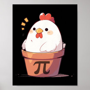 Póster Hombres de Día de Papel Pollo Niños Math Math Gif
