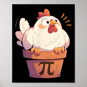 Póster Hombres de Día de Papel Pollo Niños Math Math Gif