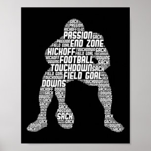 Póster Hombres de Fútbol Americanos Lineman Niños 1