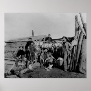 Póster Hombres de Klondike después de cazar la perdiz