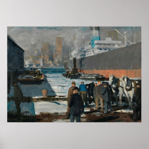 Póster Hombres de los Docks por George Bellows (1912)